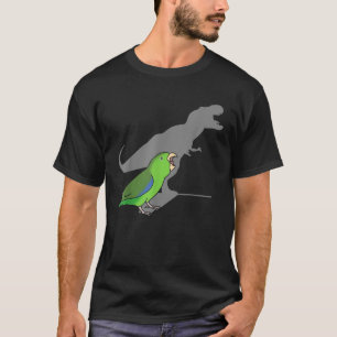 T rex Grönt Parrotlet Cute Parakeet Funny Parrot B Shirt