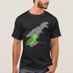 T Rex Grönt Parrotlet Cute Parakeet Parrot Birb Shirt