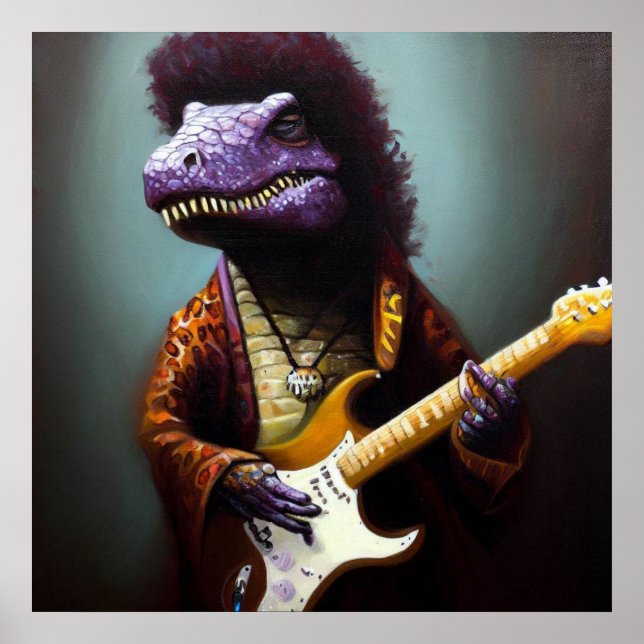 T Rex Guitartist Poster (Framsidan)