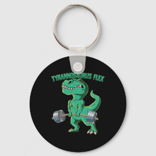 T-rex Gym Bodybuilding Tyrannosaurus Flex Nyckelring