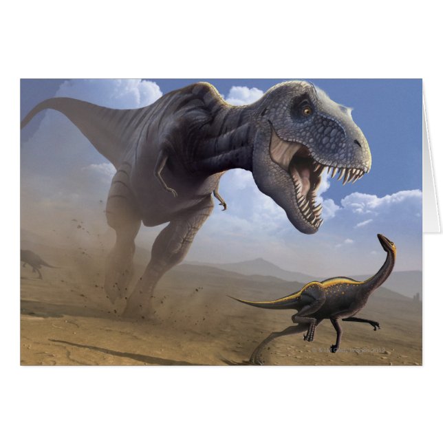 T Rex Hälsningskort (Framsidan Horizontal)