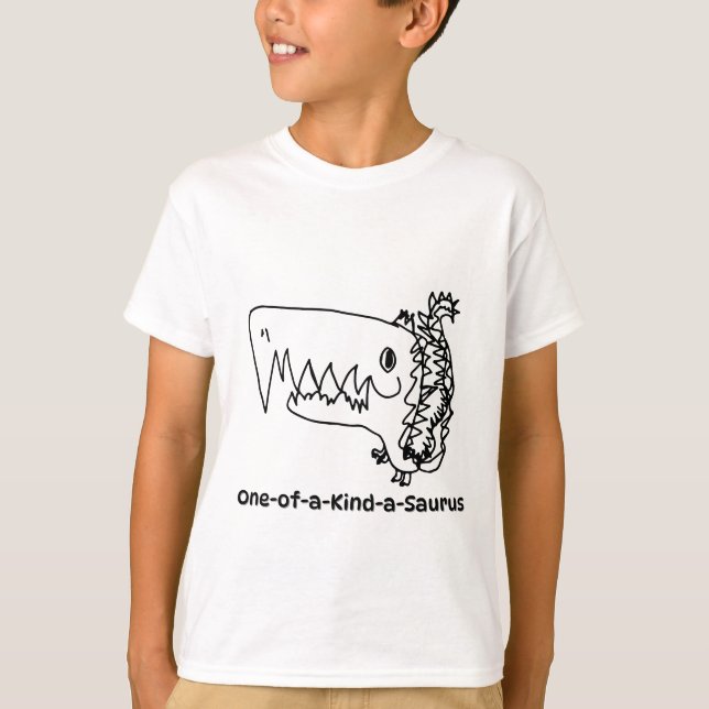 T-Rex | Handritad Dinosaurie T-Shirt (Framsida)