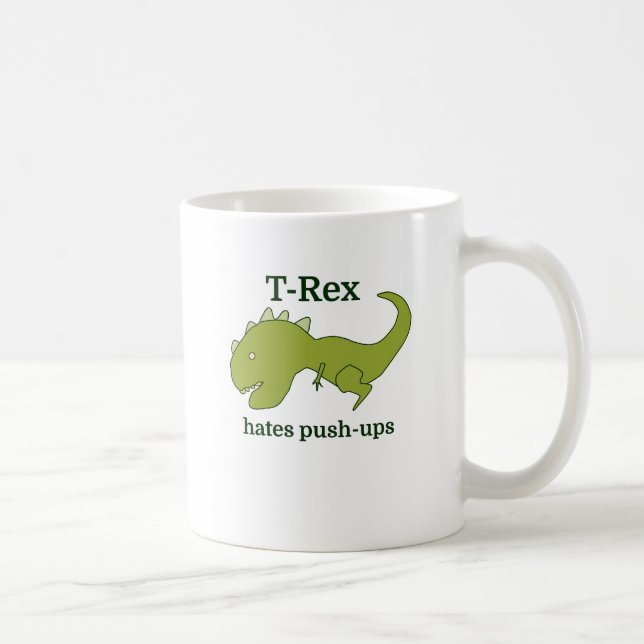 T-Rex hat push-ups Kaffemugg (Höger)