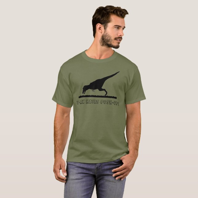 T-Rex hat Push-ups Tee (Hel framsida)
