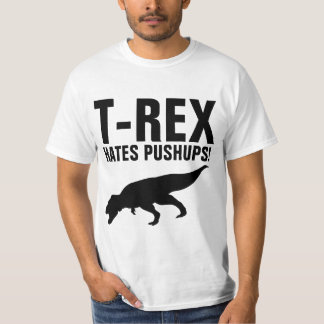 T-REX HATAR ARMBÖJNINGAR! Rolig T-shirt