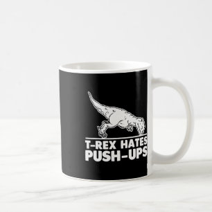 T-rex Hatar Armhävningar Rolig Fitness Träning Coo Kaffemugg