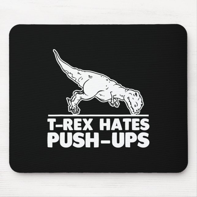 T-rex Hatar Armhävningar Rolsträning Workout Cool  Musmatta (Framsidan)