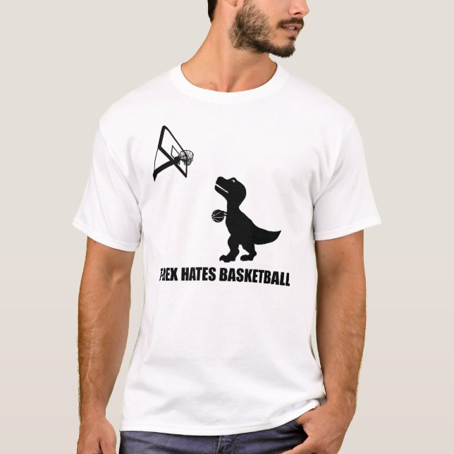 T-Rex hatar basketT-tröja Tröja (Framsida)