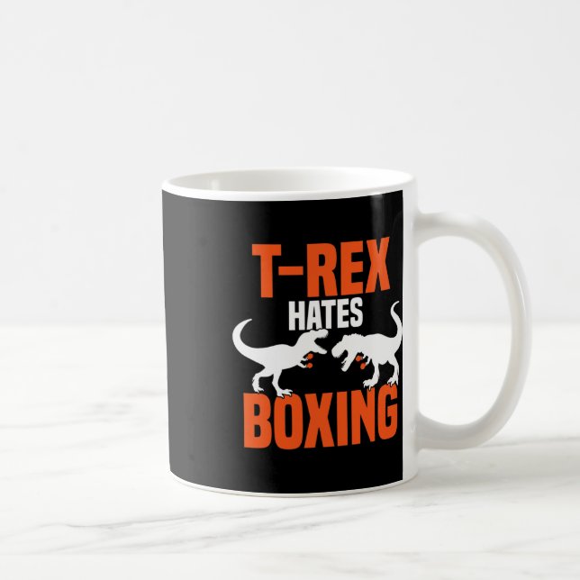 T-rex hatar boxning - boxning sparring sparkboxnin kaffemugg (Höger)