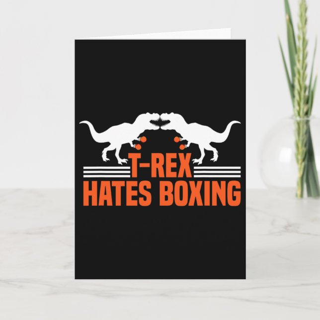 T-rex Hatar Boxning - Boxning Sparring Sparkboxnin Kort (Framsida)