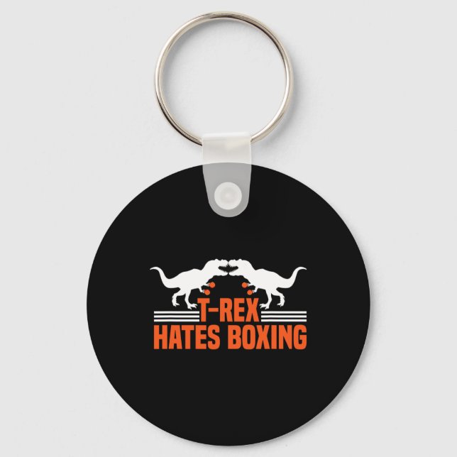 T-rex Hatar Boxning - Boxning Sparring Sparkboxnin Nyckelring (Framsida)