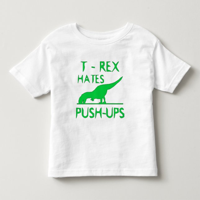 T-REX HATAR den roliga Dino för PUSHUPS designen Tröja (Framsida)