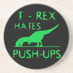 T-REX HATAR den roliga Dino för PUSHUPS designen Underlägg
