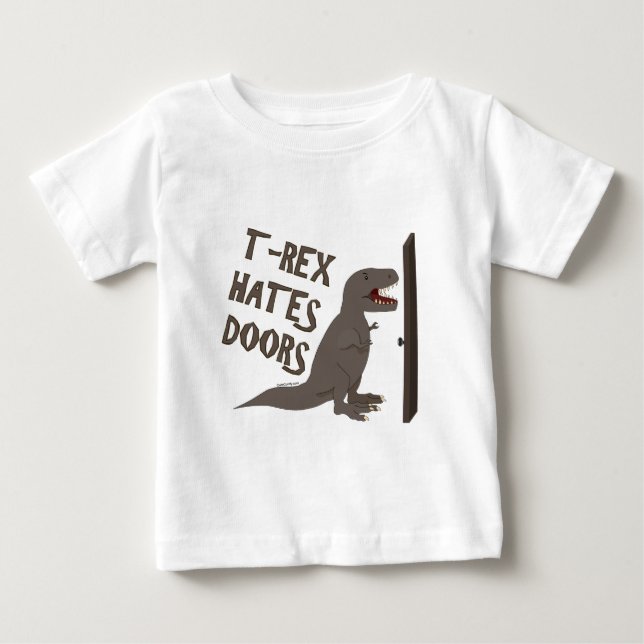 T-Rex hatar dörrar T-shirt (Framsida)