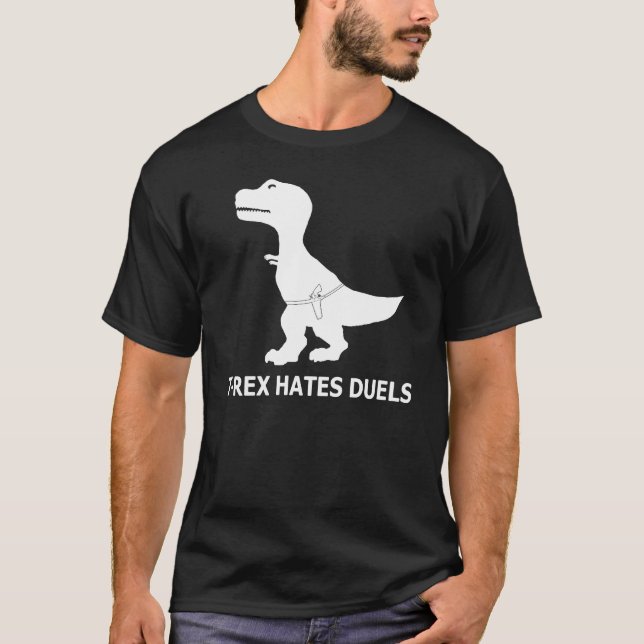 T-Rex hatar duellmörkT-tröja Tee (Framsida)