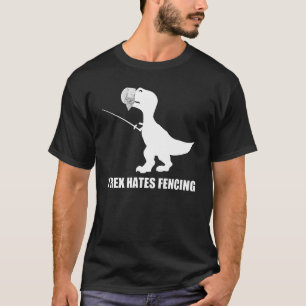 T-Rex hatar fäktningmörkT-tröja Tee Shirt