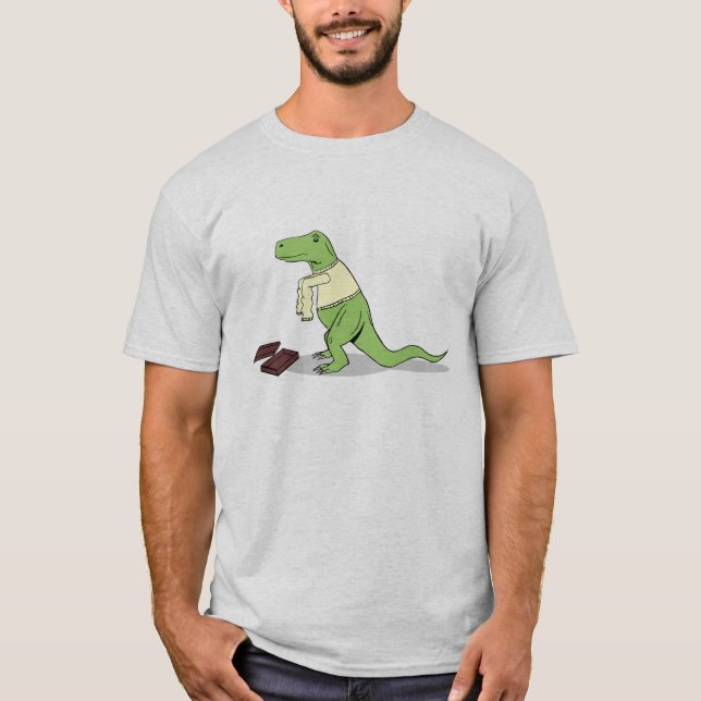T.rex hatar långärmader t-shirt (Framsida)
