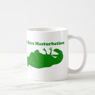 T-Rex hatar masturbationmuggen Kaffemugg