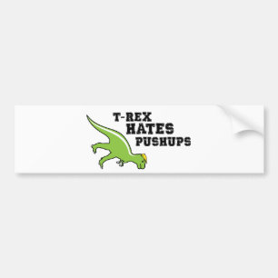 T-rex hatar Pushups Bildekal