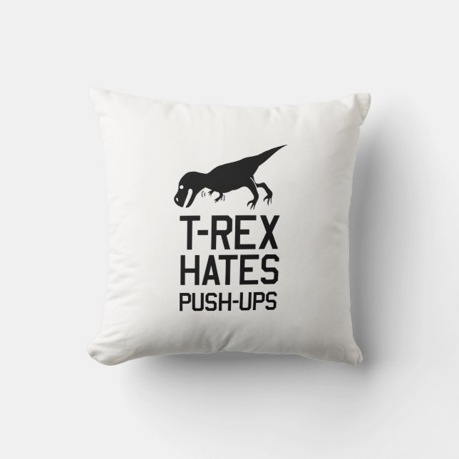 T-Rex hatar Pushups Kudde (Framsida)