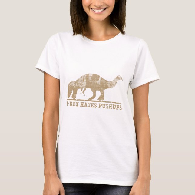 T-Rex hatar Pushups Tee (Framsida)