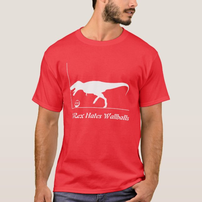 T-Rex hatar Wallballs T-shirt (Framsida)