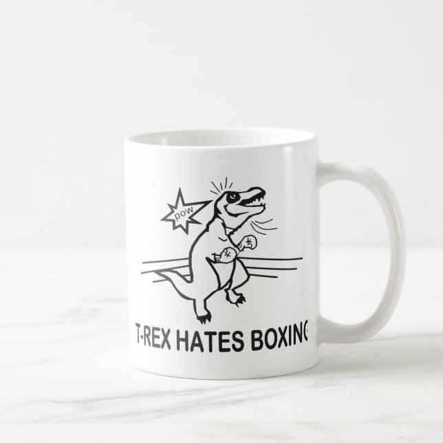 T Rex Hates Boxing Kaffemugg (Höger)