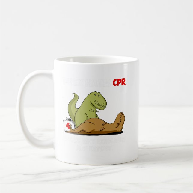 T-REX HATES CPR MUGG (Vänster)