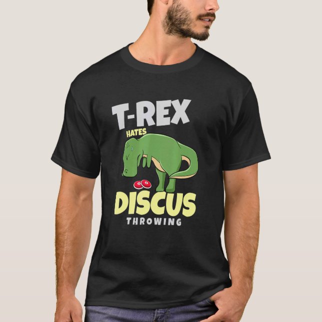 T Rex Hates Discus Throwing Track And Field  Throw Shirt (Framsida)