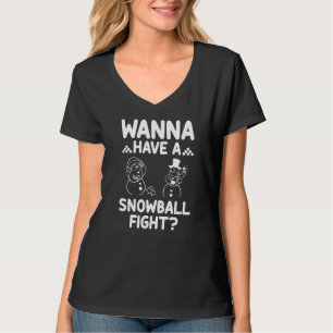 T Rex Hates Snowball Fights Funny Snö Throrowing S Shirt