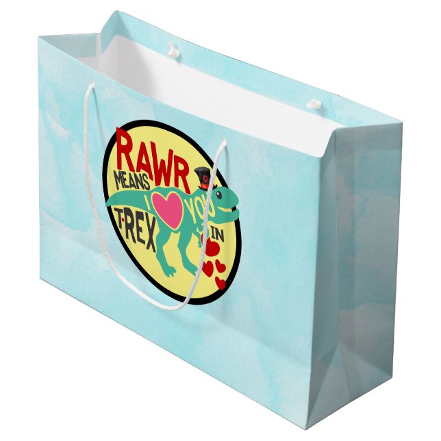 T-Rex i ett Top hat Rawr-Elak i Kärlek Du är ju lu (Framsidan Vinklad)