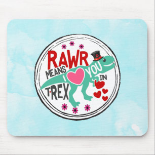 T-Rex i ett Top hat Rawr-Elak i Kärlek Du är ju lu Musmatta