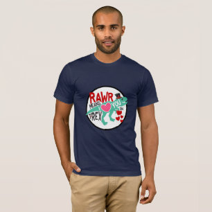 T-Rex i ett Top hat Rawr-Elak i Kärlek Du är ju lu T Shirt