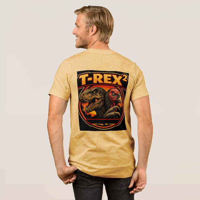 T-Rex i kvadrat T Shirt (Baksida full)