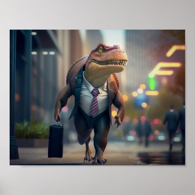 T-Rex i staden Poster (Framsidan)