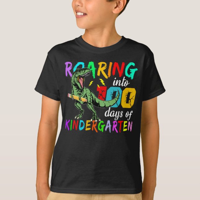 T-Rex-inredning till 100 dagars förlossning T Shirt (Framsida)