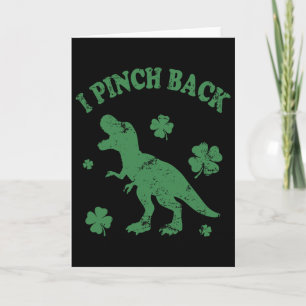 T-rex jag slår Ck Rolig St Patrick's Day jag knäpp Kort