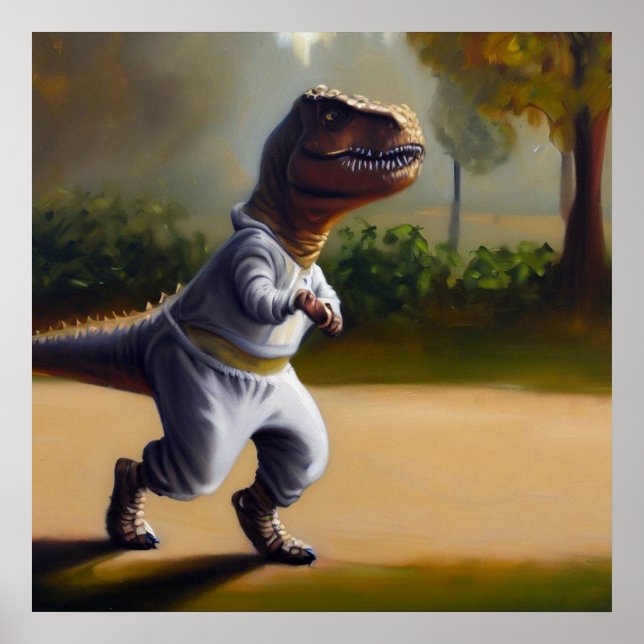 T Rex Jogger Poster (Framsidan)