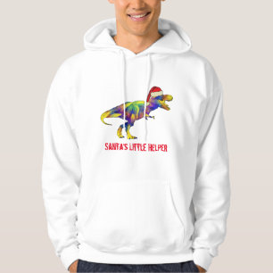 T-Rex jul dinosaurie tomte citat Hoodie