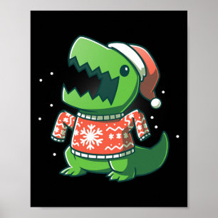 T-rex jul kul dinosaur ful saurus poster