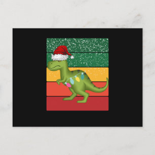 t-rex julgran vykort