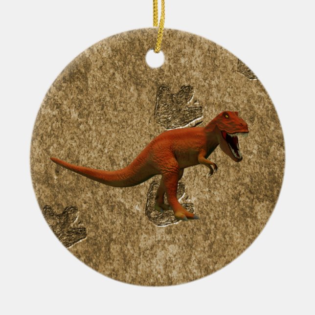 T Rex Julgransprydnad Keramik (Framsidan)