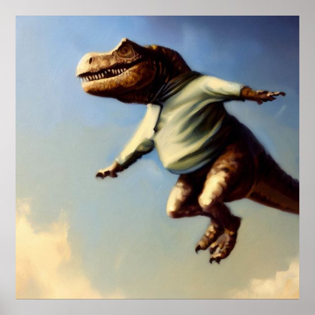T Rex Jumping Poster (Framsidan)