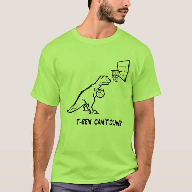 T-Rex kan inte dunk T-shirt (Framsida)