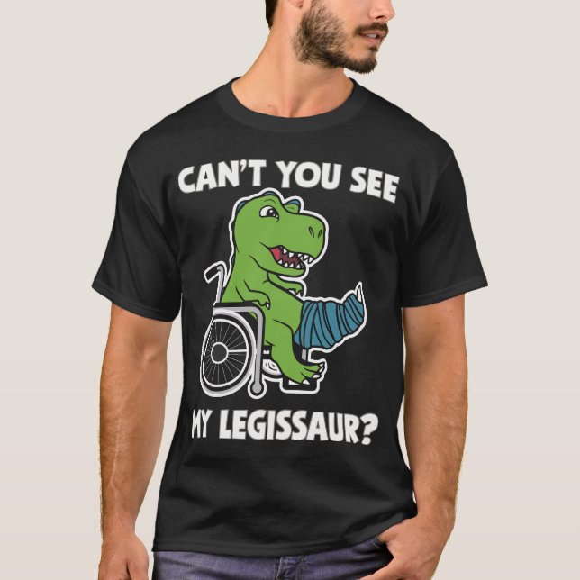 T-Rex KAN INTE SE MIN LAGSTIFTNINGSDosaur T Shirt (Framsida)