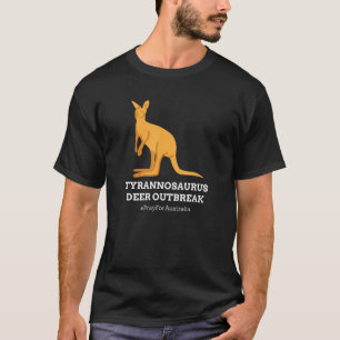 T Rex Kangaroo Tyrannosaurus Hjort Australien Humo T Shirt