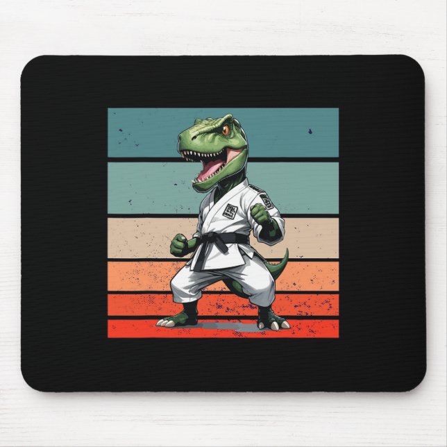 T.rex Karate Gi Svarta Bälten Vildsint Kraftfull S Musmatta (Framsidan)
