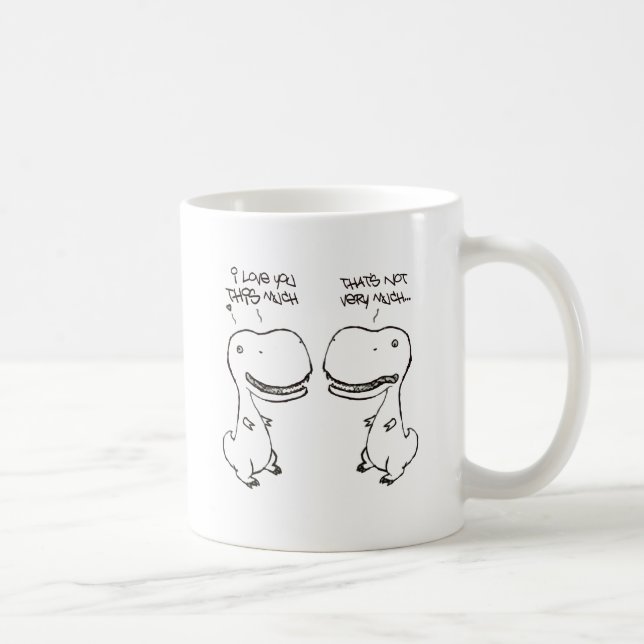 T-rex kärlek kaffemugg (Höger)