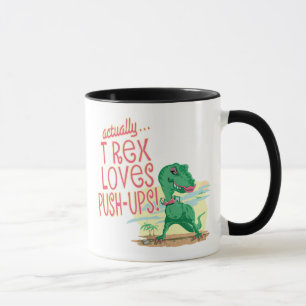 T Rex Kärlek-penseldrag Mugg