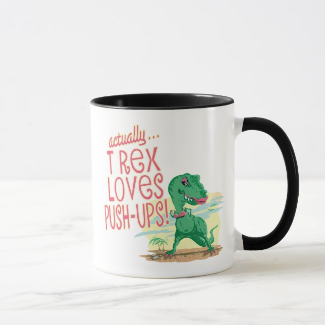 T Rex Kärlek-penseldrag Mugg (Höger)